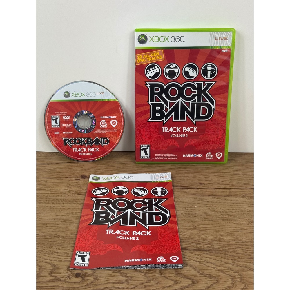 Harmonix Rock Band Track Pack Volume 2 Xbox 360 Red Complete Music Game